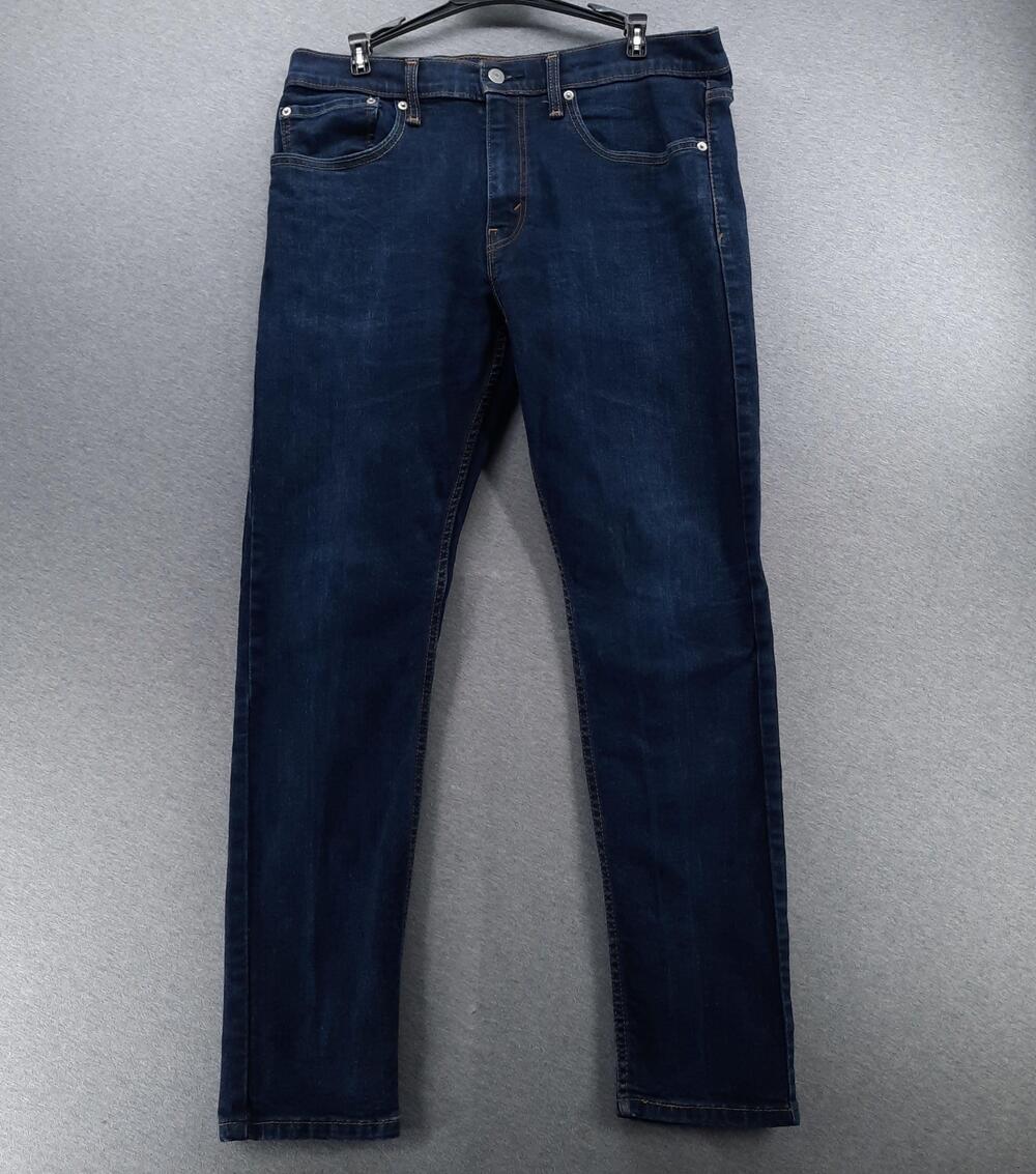Levi's 512 Jeans Mens 34x30 Blue Slim Taper Stretch Denim Dark Wash Tag 34x32